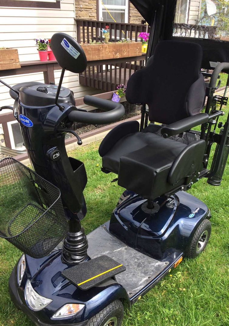 Custom Seating on a Mobility Scooter